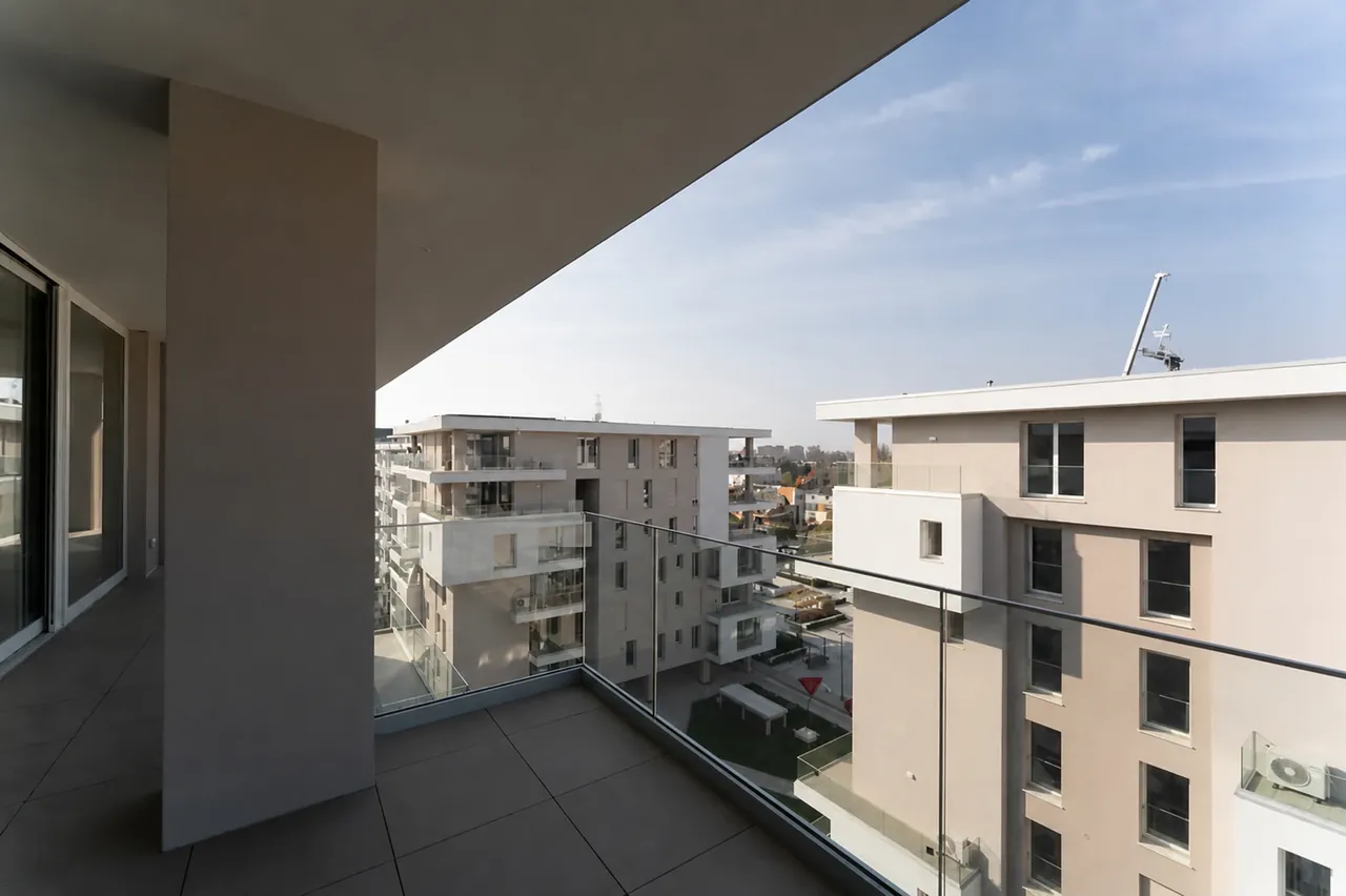 Complesso residenziale di via Peretti visto dalla terrazza