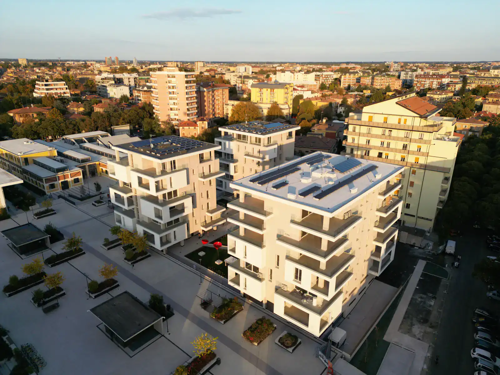 Complesso residenziale di via Peretti visto dall'alto